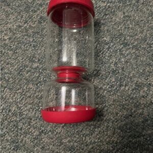 Sleek Red Food Storage Jar